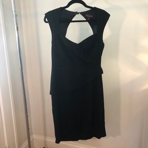 Sweetheart neckline peplum skirted cocktail dress